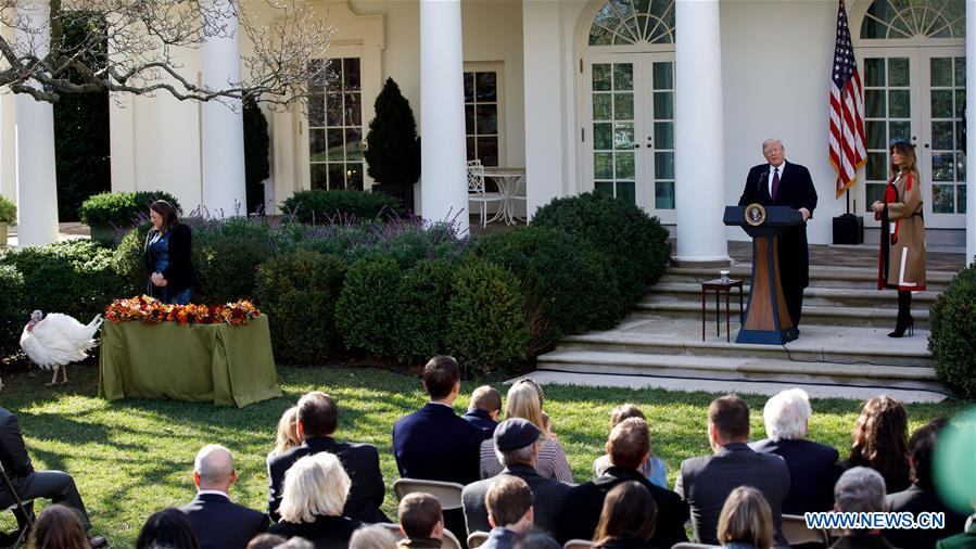 U.S.-WASHINGTON D.C.-TRUMP-THANKSGIVING TURKEY PARDONING CEREMONY