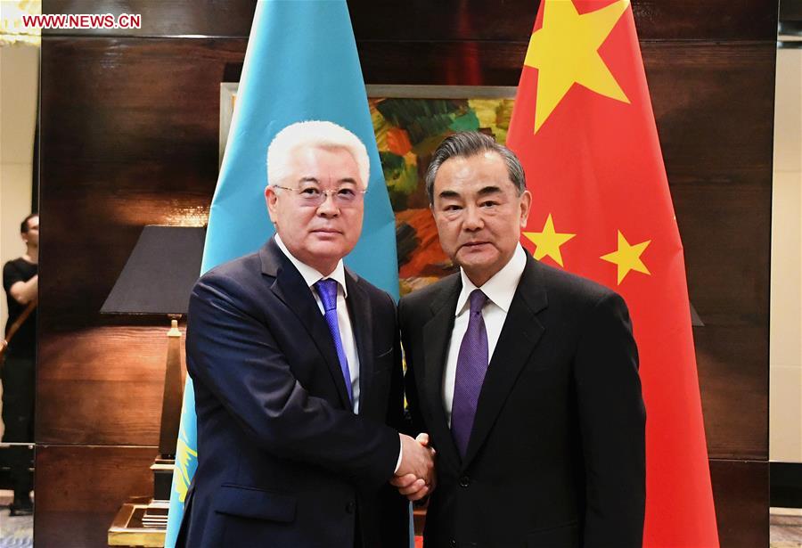 KYRGYZSTAN-BISHKEK-WANG YI-KAZAKH FM-MEETING